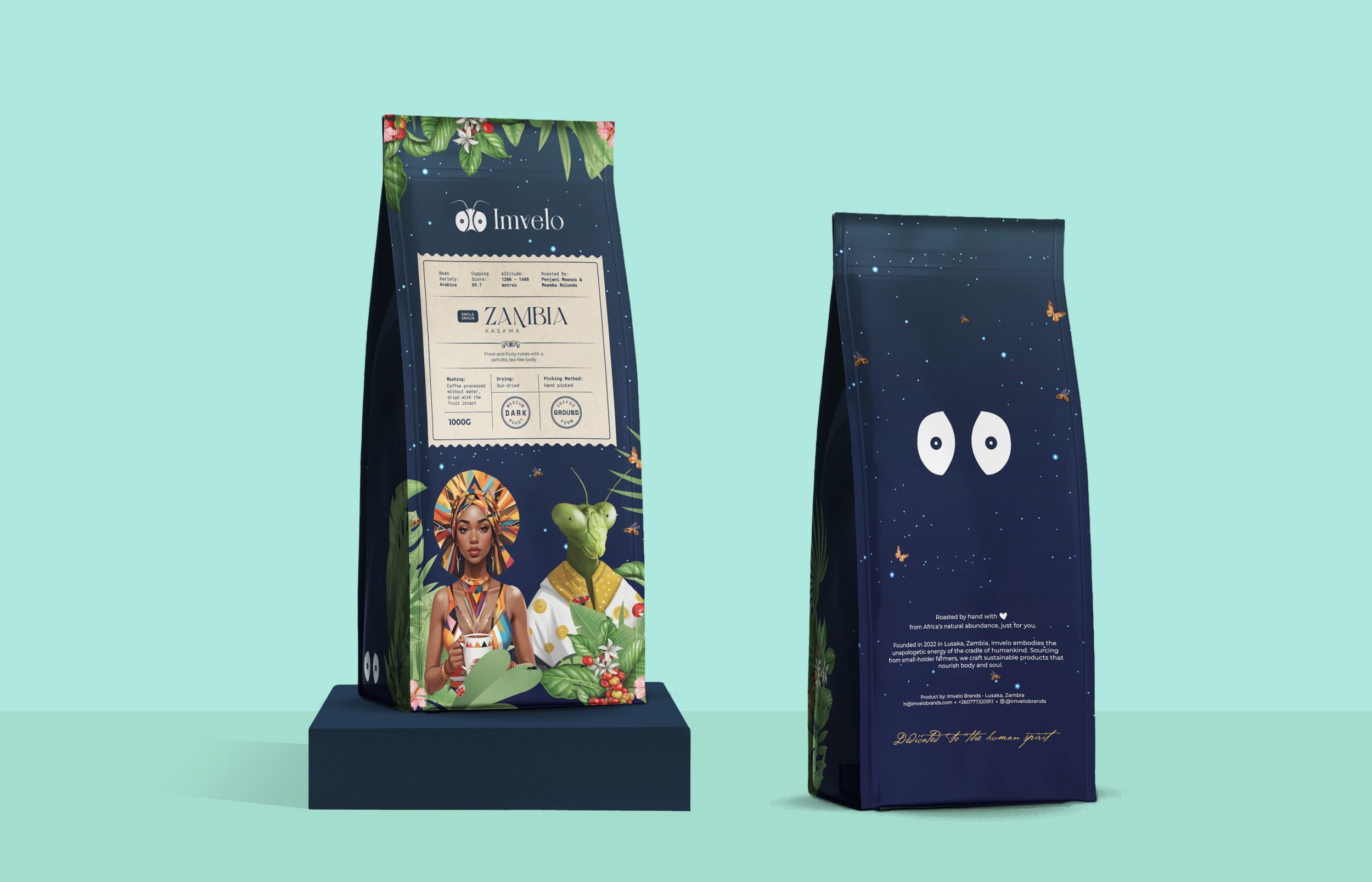 Imvelo Coffee Packaging Mockup Imvelo Coffee Packaging